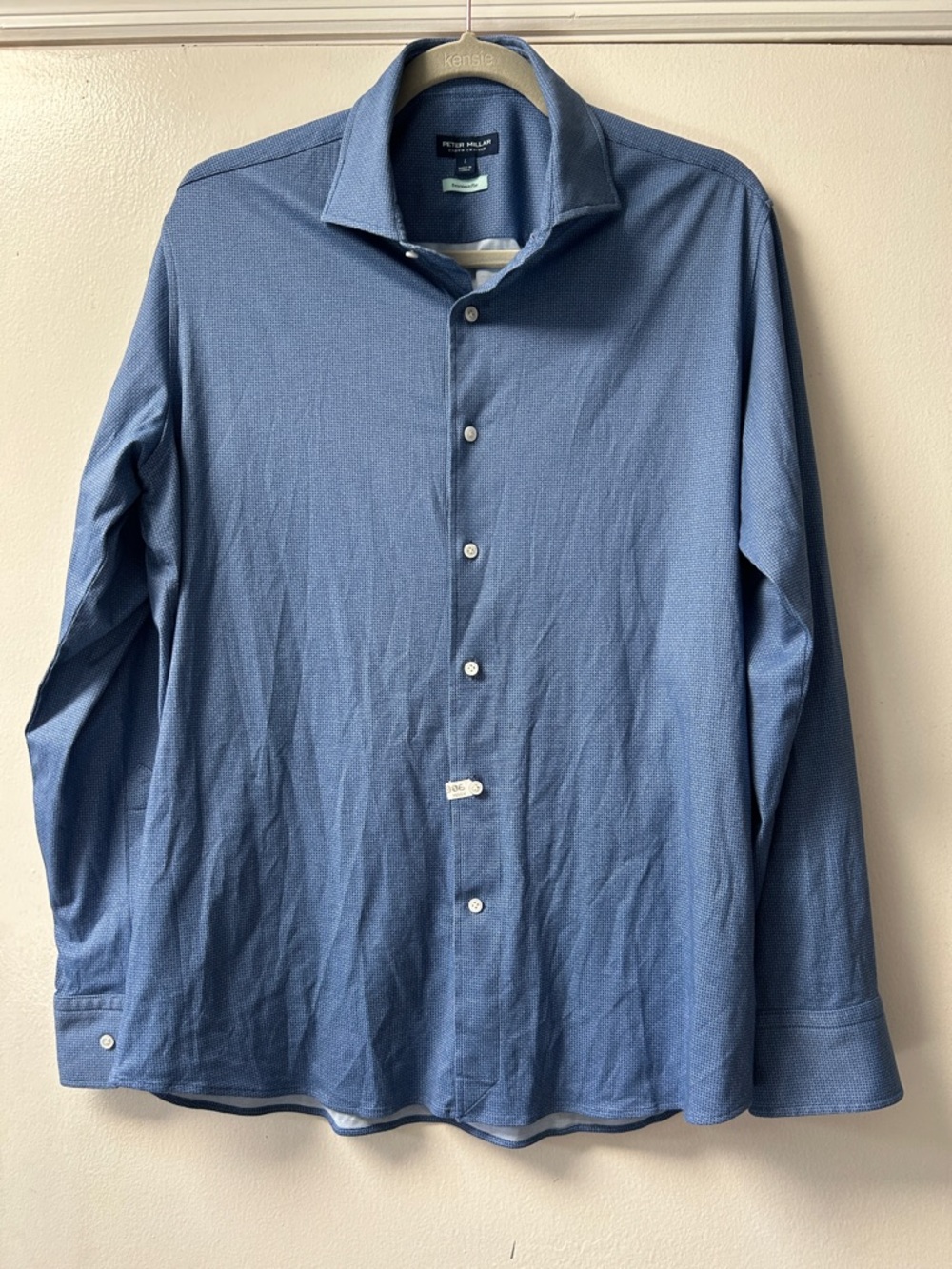 Peter Millar Blue Excursionist Flex Shirt